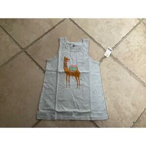 NWT Tea Collection Girls 10 Hump Day Camel Tank Top Light Grey Heather